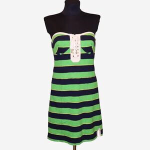 NWT Juicy Couture Y2K Bustier Striped Mini Dress